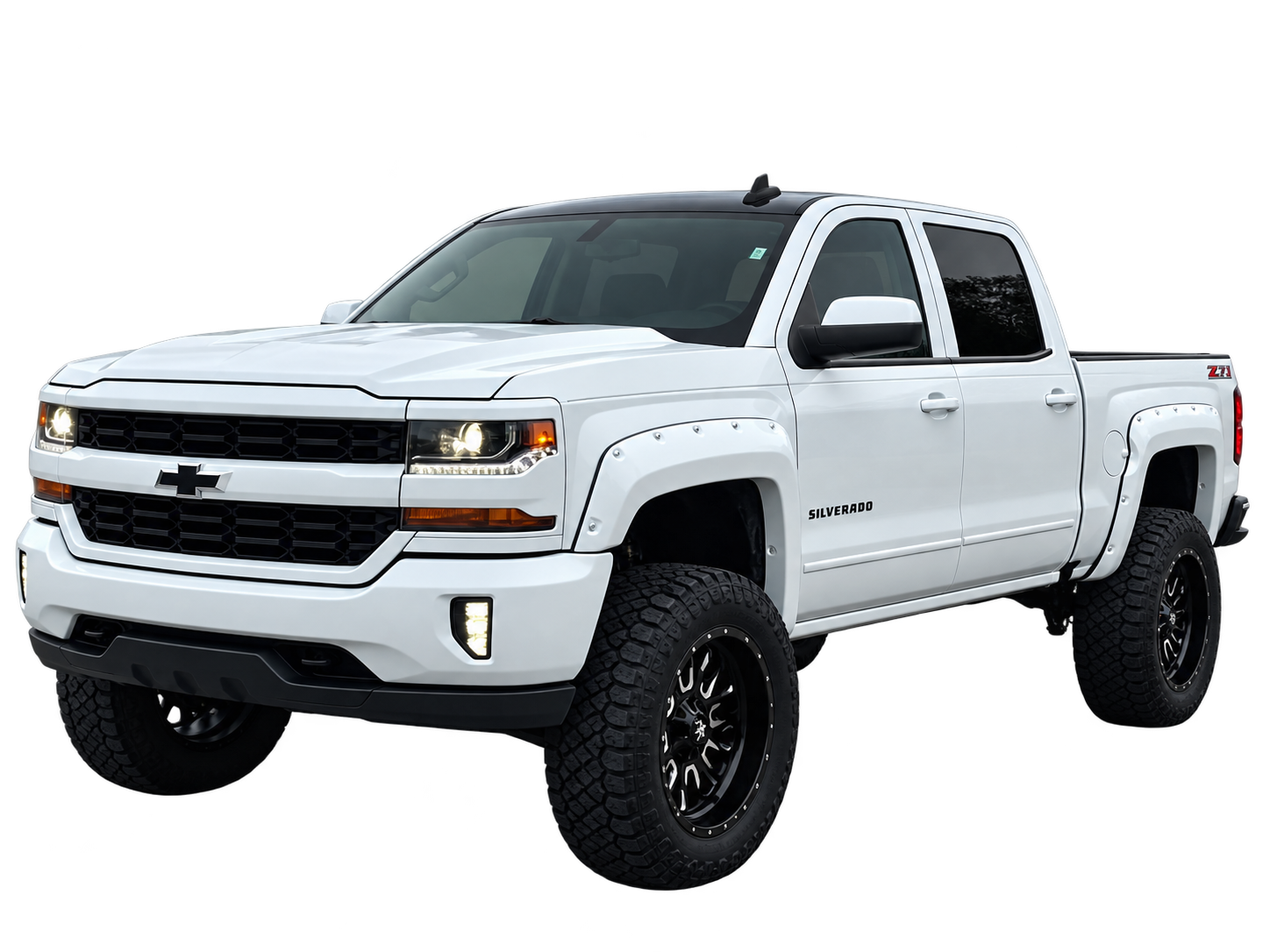 White Chevrolet Silverado featured by AFQ Auto Sales and Paint in Tampa, Florida